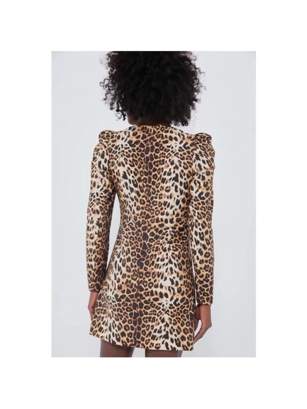 NWT Tuckernuck x India Hicks Leopard Print Domino Long-Sleeve Mini Dress